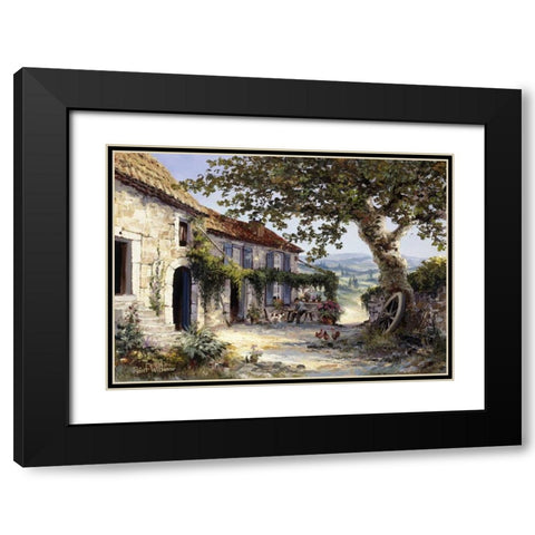 French farm Black Modern Wood Framed Art Print with Double Matting by Withaar, Reint