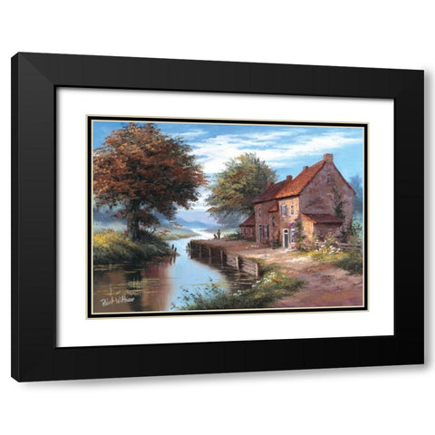 Early morning Black Modern Wood Framed Art Print with Double Matting by Withaar, Reint