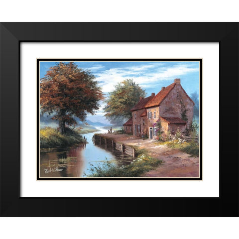 Early morning Black Modern Wood Framed Art Print with Double Matting by Withaar, Reint