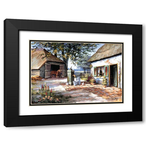 The farm Black Modern Wood Framed Art Print with Double Matting by Withaar, Reint