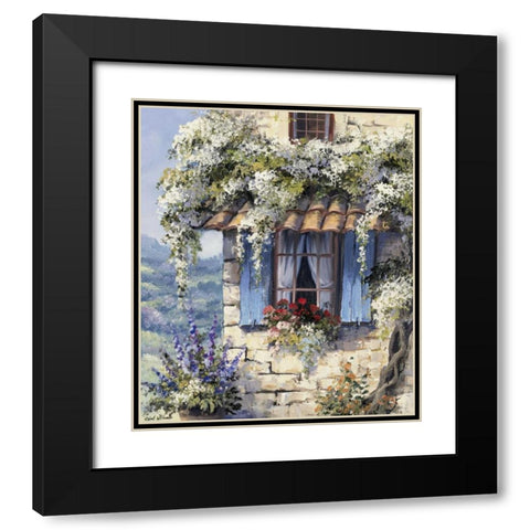 Window II Black Modern Wood Framed Art Print with Double Matting by Withaar, Reint