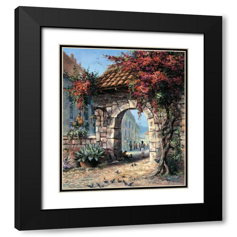 Clochard Black Modern Wood Framed Art Print with Double Matting by Withaar, Reint