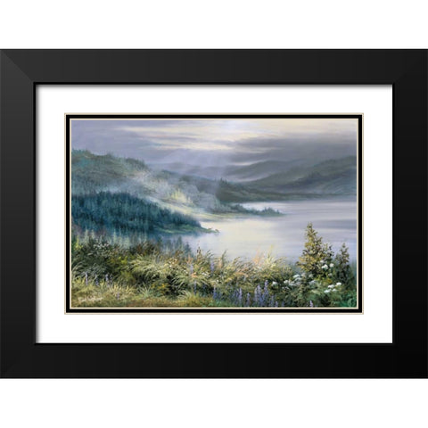 Night is falling Black Modern Wood Framed Art Print with Double Matting by Withaar, Reint