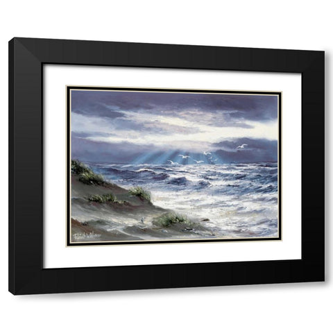 Unmeasured depths Black Modern Wood Framed Art Print with Double Matting by Withaar, Reint