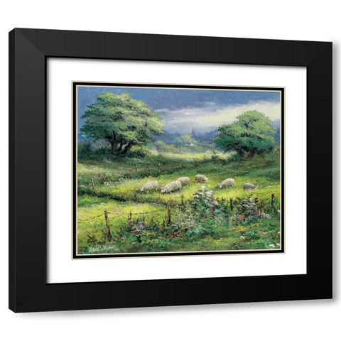 Peaceful sight Black Modern Wood Framed Art Print with Double Matting by Withaar, Reint