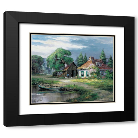 A house of our own Black Modern Wood Framed Art Print with Double Matting by Withaar, Reint