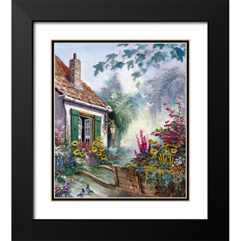 The blossomming barrow Black Modern Wood Framed Art Print with Double Matting by Withaar, Reint