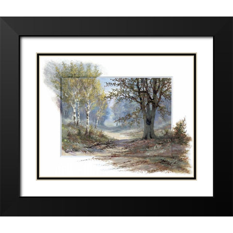 Forest creation Black Modern Wood Framed Art Print with Double Matting by Withaar, Reint