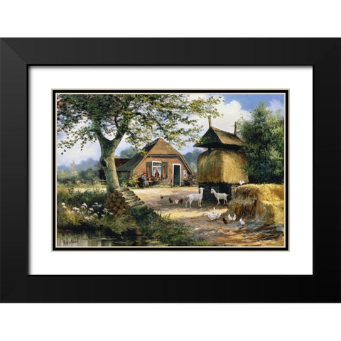 Classic tense Black Modern Wood Framed Art Print with Double Matting by Withaar, Reint