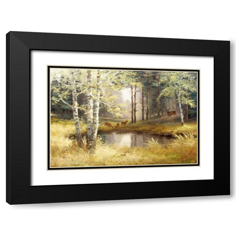 Classic tense Black Modern Wood Framed Art Print with Double Matting by Withaar, Reint