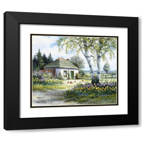 House of rest Black Modern Wood Framed Art Print with Double Matting by Withaar, Reint