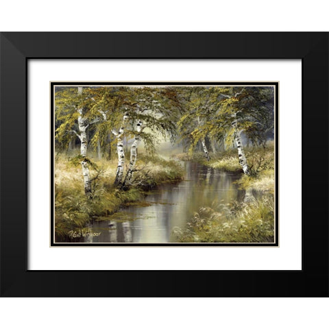Forest creation Black Modern Wood Framed Art Print with Double Matting by Withaar, Reint