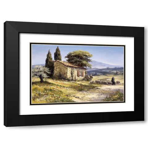 Space Black Modern Wood Framed Art Print with Double Matting by Withaar, Reint