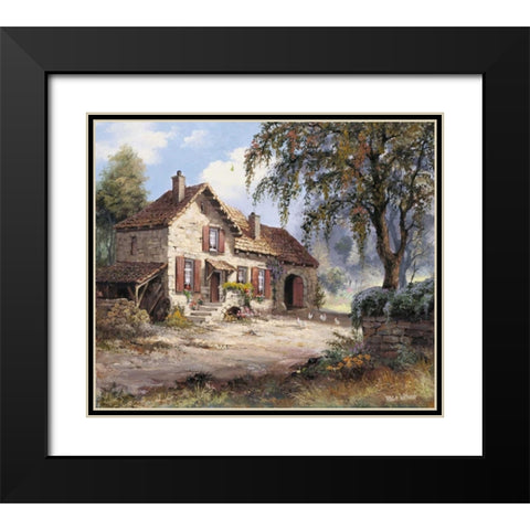 Peacefull Black Modern Wood Framed Art Print with Double Matting by Withaar, Reint