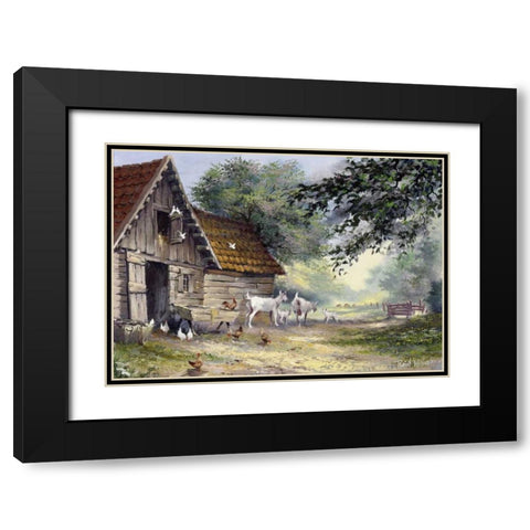 Tradionally Black Modern Wood Framed Art Print with Double Matting by Withaar, Reint