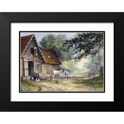 Tradionally Black Modern Wood Framed Art Print with Double Matting by Withaar, Reint