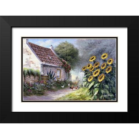Sunflower  Black Modern Wood Framed Art Print with Double Matting by Withaar, Reint