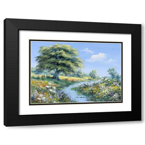 Reints Nature Black Modern Wood Framed Art Print with Double Matting by Withaar, Reint
