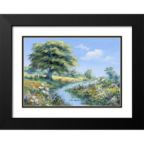 Reints Nature Black Modern Wood Framed Art Print with Double Matting by Withaar, Reint