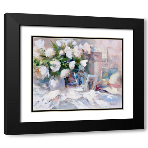 Memories Black Modern Wood Framed Art Print with Double Matting by Camel, Stefanie