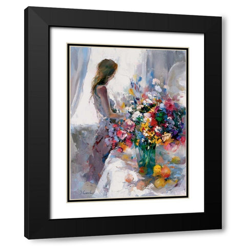 Dreaming away Black Modern Wood Framed Art Print with Double Matting by Camel, Stefanie