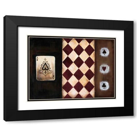 A-spades II Black Modern Wood Framed Art Print with Double Matting by Fields, Wendy