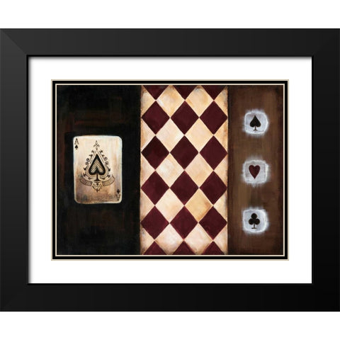 A-spades II Black Modern Wood Framed Art Print with Double Matting by Fields, Wendy