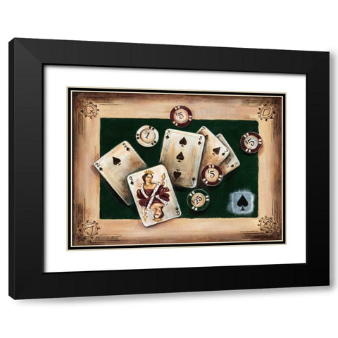 Casino I Black Modern Wood Framed Art Print with Double Matting by Fields, Wendy