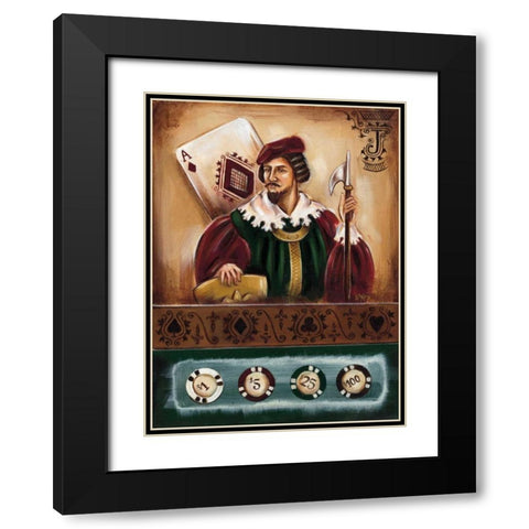 Casino IV Black Modern Wood Framed Art Print with Double Matting by Fields, Wendy