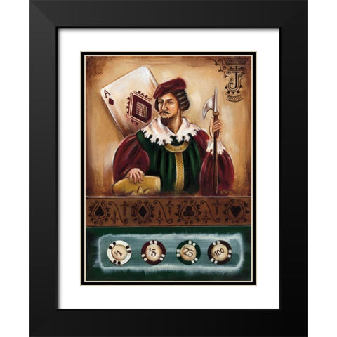 Casino IV Black Modern Wood Framed Art Print with Double Matting by Fields, Wendy