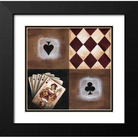 Three of a kind Black Modern Wood Framed Art Print with Double Matting by Fields, Wendy