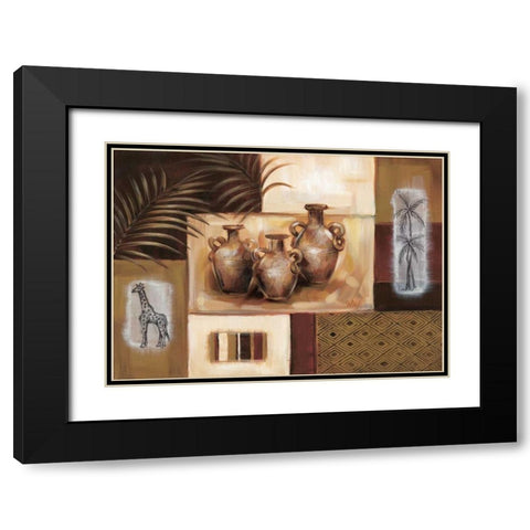 Pots II Black Modern Wood Framed Art Print with Double Matting by Fields, Wendy