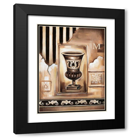 Vase I Black Modern Wood Framed Art Print with Double Matting by Fields, Wendy