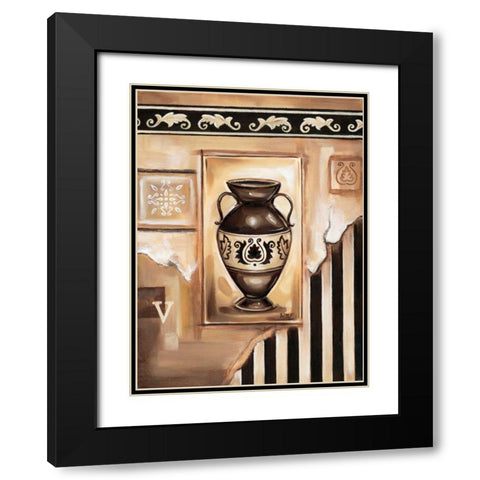 Vase II Black Modern Wood Framed Art Print with Double Matting by Fields, Wendy
