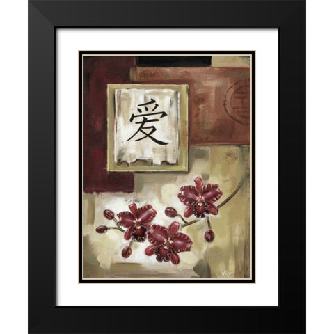 Sen I Black Modern Wood Framed Art Print with Double Matting by Fields, Wendy