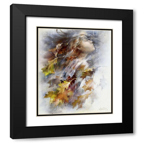 Autumn Black Modern Wood Framed Art Print with Double Matting by Haenraets, Willem