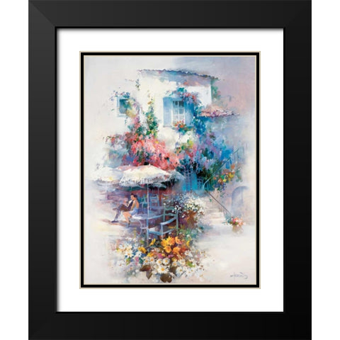 Summer gold Black Modern Wood Framed Art Print with Double Matting by Haenraets, Willem