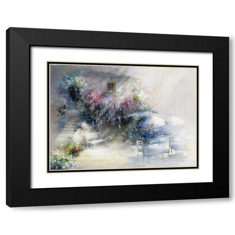 Blue garden Black Modern Wood Framed Art Print with Double Matting by Haenraets, Willem
