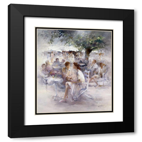 Happy hour Black Modern Wood Framed Art Print with Double Matting by Haenraets, Willem