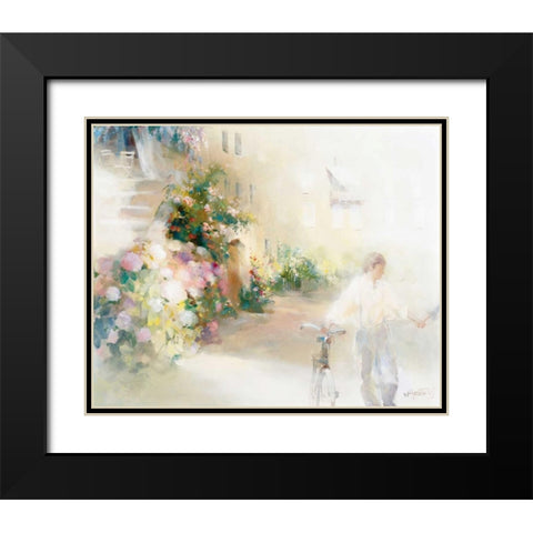 Two happy people Black Modern Wood Framed Art Print with Double Matting by Haenraets, Willem