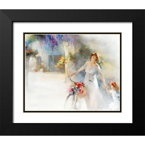 Going home Black Modern Wood Framed Art Print with Double Matting by Haenraets, Willem