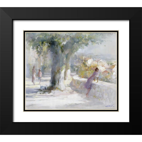Whispering wind Black Modern Wood Framed Art Print with Double Matting by Haenraets, Willem
