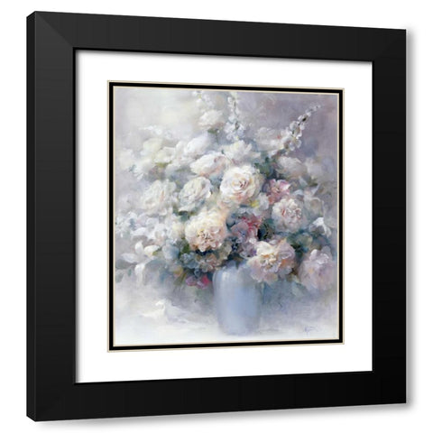 White bouquet Black Modern Wood Framed Art Print with Double Matting by Haenraets, Willem
