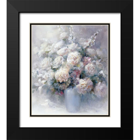 White bouquet Black Modern Wood Framed Art Print with Double Matting by Haenraets, Willem