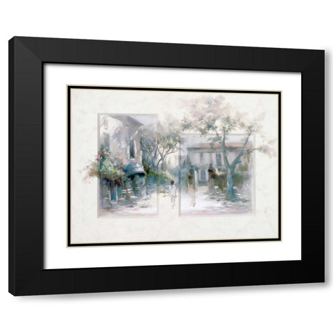 Taking a stroll Black Modern Wood Framed Art Print with Double Matting by Haenraets, Willem