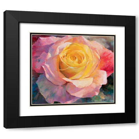 Flower I Black Modern Wood Framed Art Print with Double Matting by Haenraets, Willem