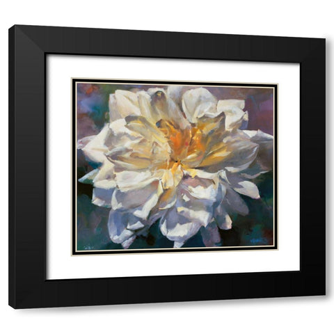Flower II Black Modern Wood Framed Art Print with Double Matting by Haenraets, Willem