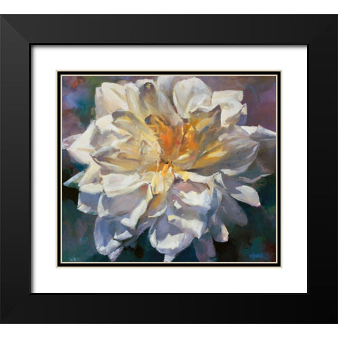 Flower II Black Modern Wood Framed Art Print with Double Matting by Haenraets, Willem
