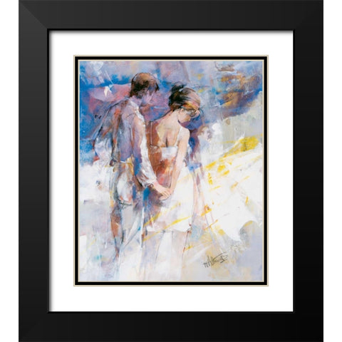 My love I Black Modern Wood Framed Art Print with Double Matting by Haenraets, Willem