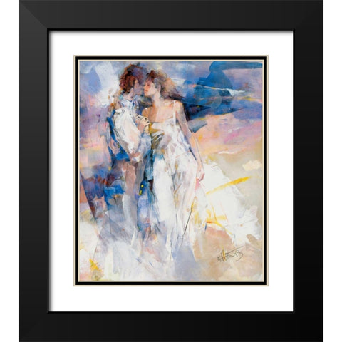 My love II Black Modern Wood Framed Art Print with Double Matting by Haenraets, Willem